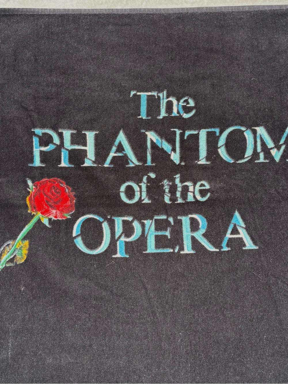 1988 Phantom of the Opera Beach Towel 32" x 58” Great Condition